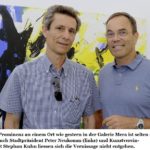 11.09.2016: Zusammen mit Stephan Kuhn, Präsident Kunstverein, an der Vernissage Erwin Gloor in der Galerie Mera