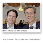 Bürgermeister Marian Schreier zusammen mit Peter Neukomm am Empfang zur Eröffnung des Bachfests am 09.05.2018